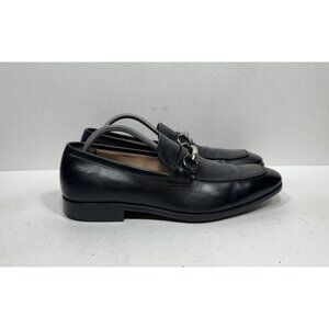 Salvatore Ferragamo Gancini Bit Loafers Men's Size 9 E Black Leather Loafers